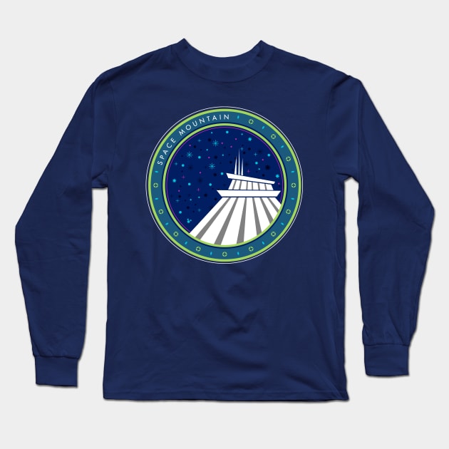 Space Mountain Long Sleeve T-Shirt by ryancano